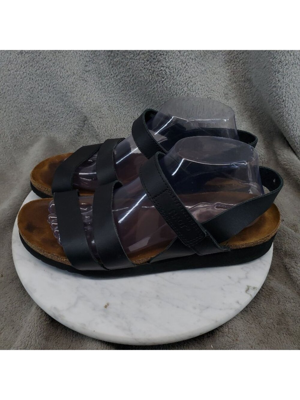 Naot Shoes Womens EU 42 US 11 Black Leather Kayla Sandals *Read*